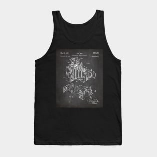 Vintage Camera Patent - Photographic Camera Art - Black Chalkboard Tank Top